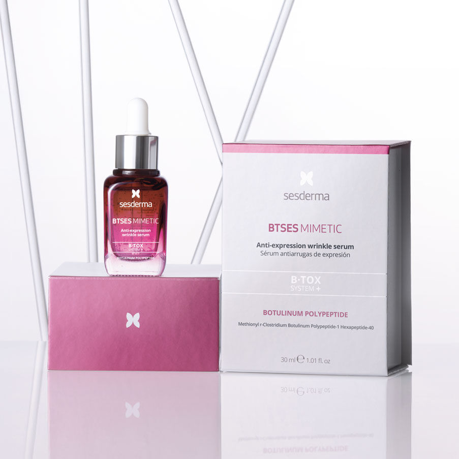 Imagen producto BTSES Mimetic sérum con su caja al lado