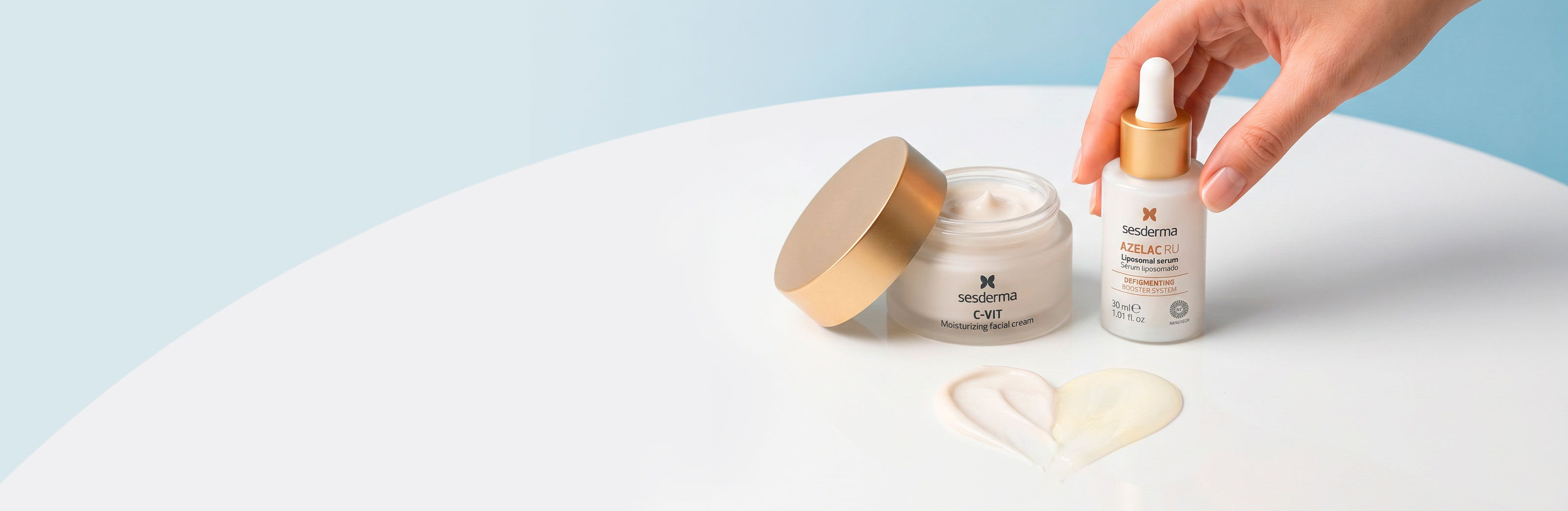 Promo serum+creme. Cont&eacute;m elementos criados por IA.