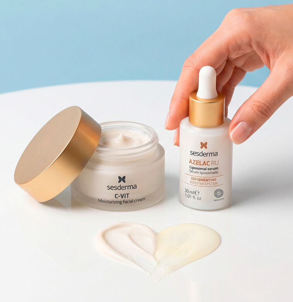 Promo serum+creme. Cont&eacute;m elementos criados por IA.
