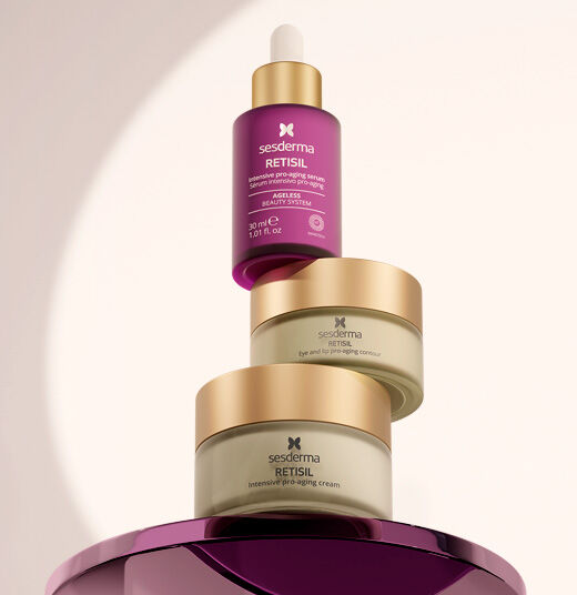 Imagen tres productos linea Retisil apilados