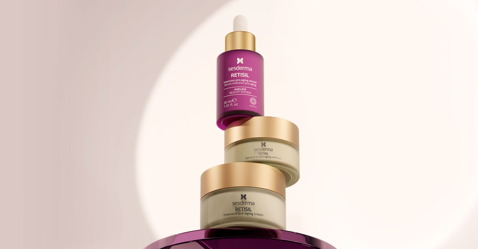 Imagen tres productos linea Retisil apilados