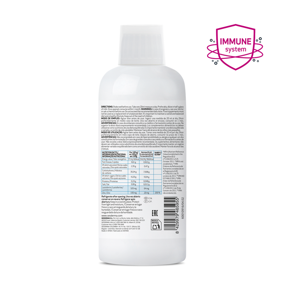 LACTYFERRIN Defense Zinc 500ml