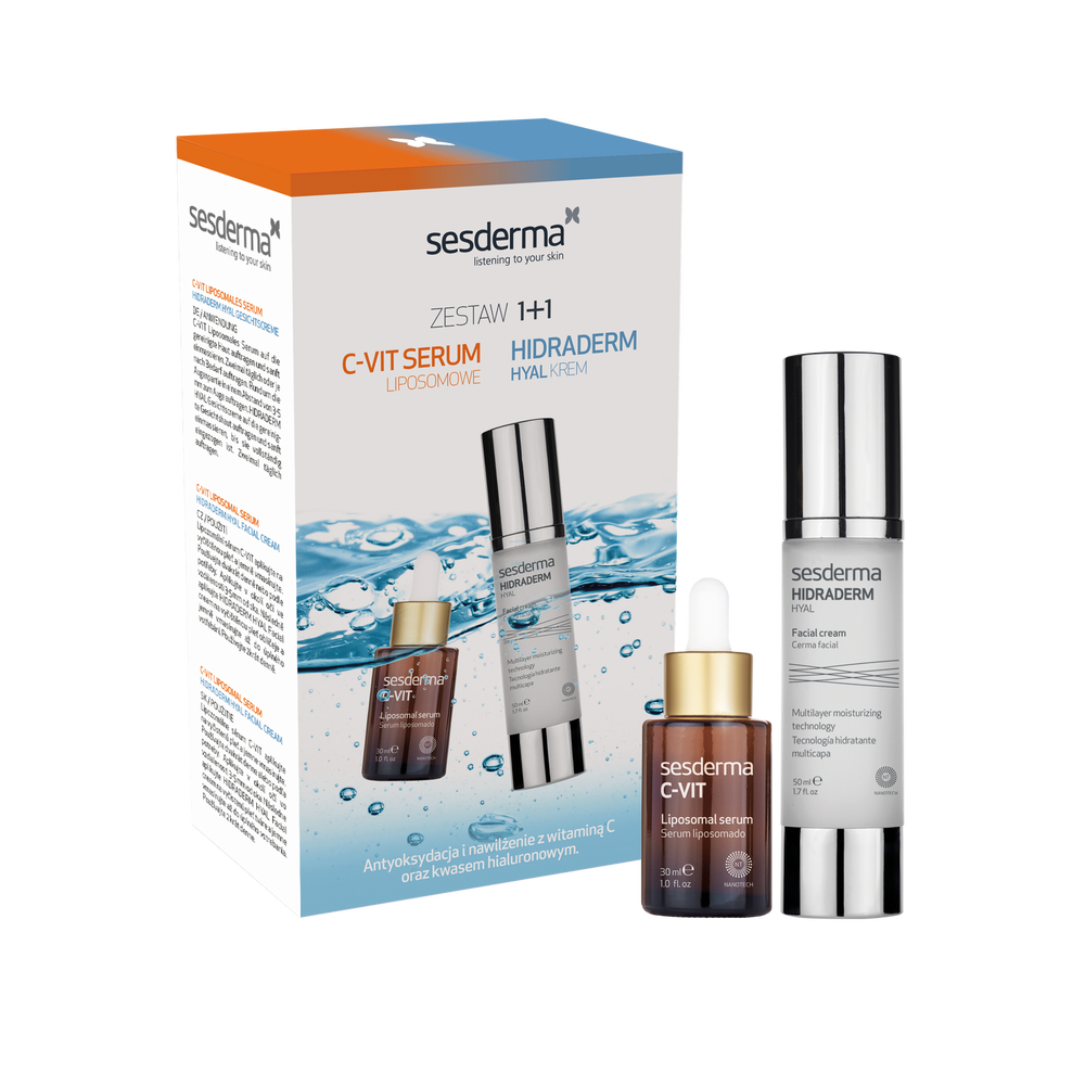ZESTAW HIDRADERM HYAL KREM + C-VIT SERUM