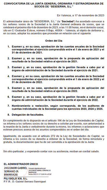 Junta de accionistas