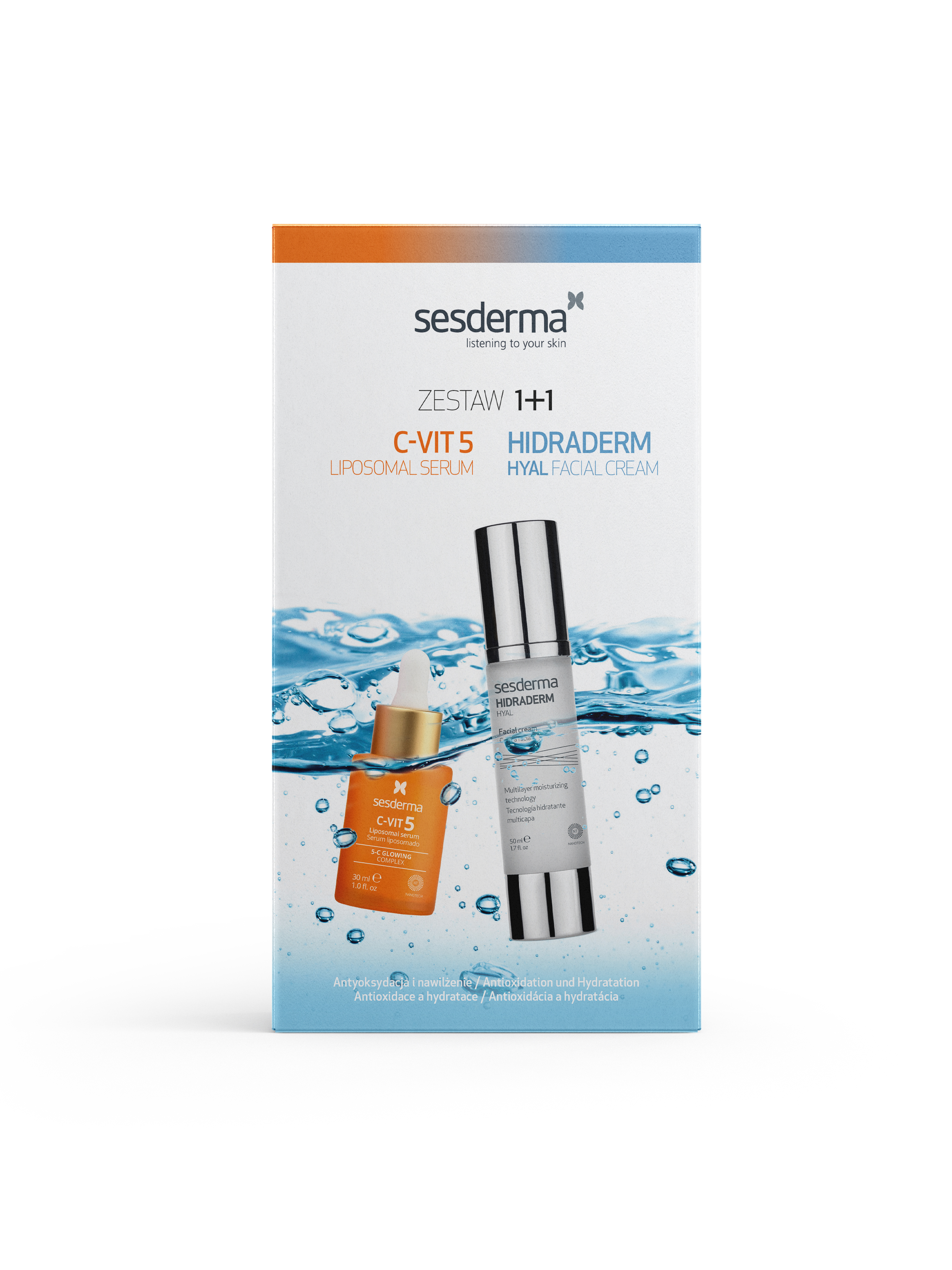 ZESTAW HIDRADERM HYAL KREM+C-VIT 5 SERUM