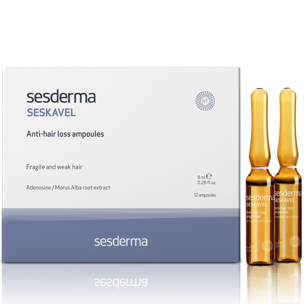 SESKAVEL Hair Loss Ampoules 12 x 0.28 fl. Oz SESDERMA