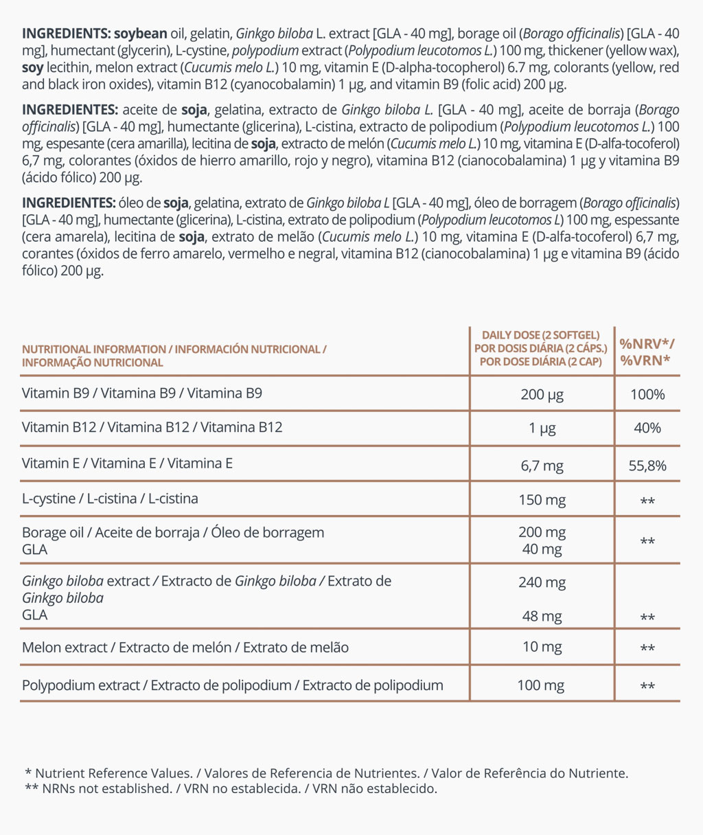 Cuadro nutricional Vitises